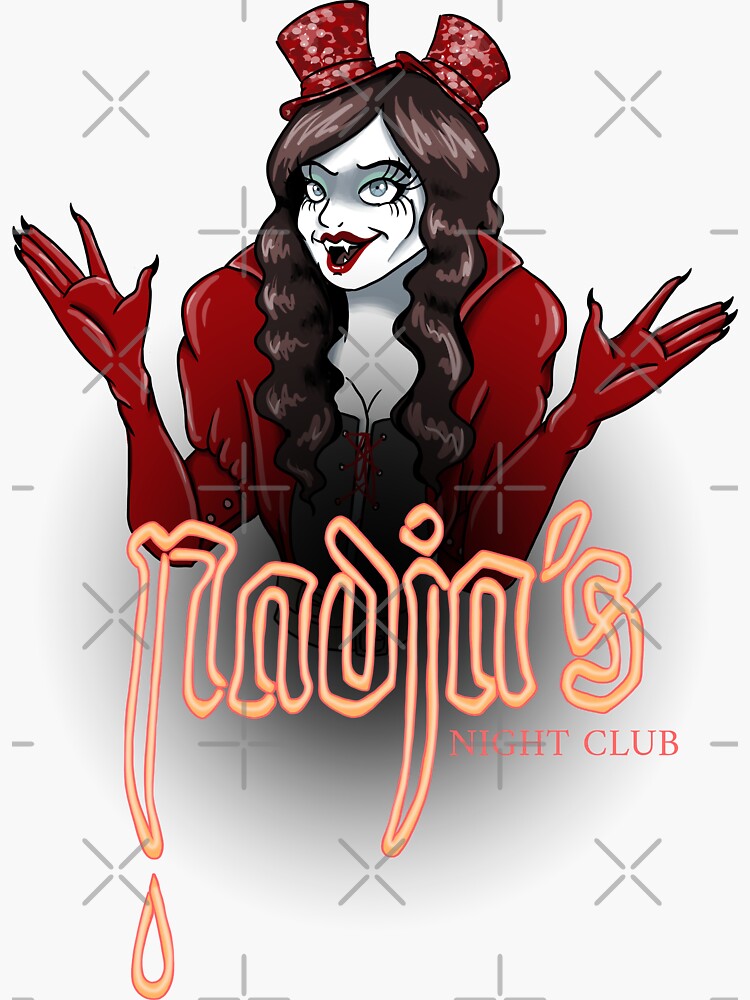 Thumbnail 3 of 3, Sticker, Nadja's Nightclub designed and sold by ERWhittingham.