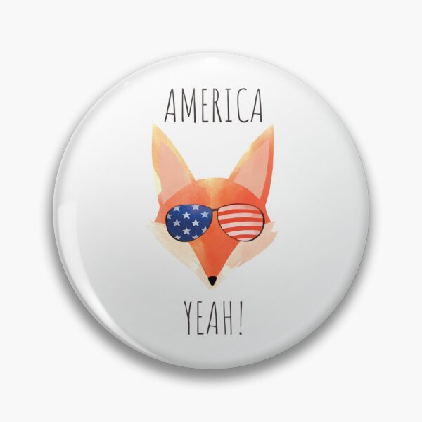 Artikelvorschau, Amerikanischer Fuchs Ja! Lustiges patriotisches Wortspiel Premium entworfen und verkauft von OakleySaysHi.