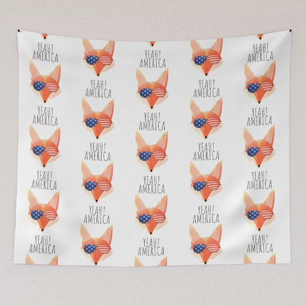 Item preview, American Fox Yeah! Funny patriotic pun Premium  designed and sold by OakleySaysHi.