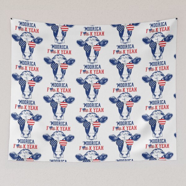 Item preview, Cow moorica fuck yeah   designed and sold by OakleySaysHi.