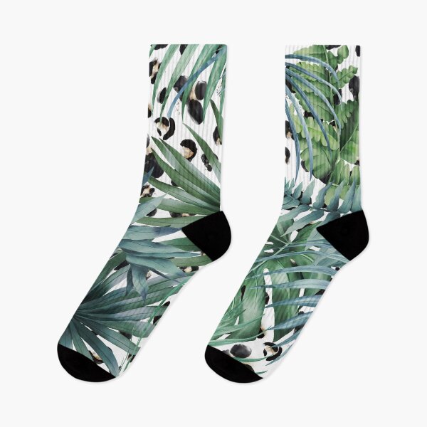 Item preview, Leopard and Palm Tree Tropical Print designed and sold by meggydesigns.