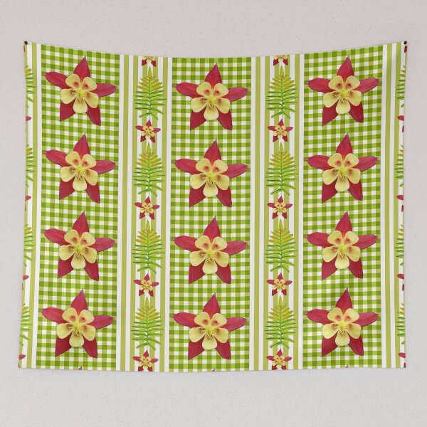 Item preview, Green red karo gingham seamless pattern designed and sold by AleFairyland.