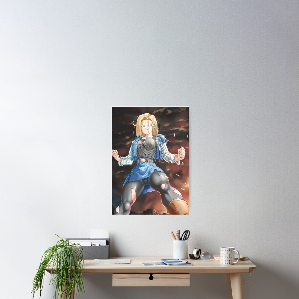 Android 18 Dragon Ball Japanese Poster For Sale By Allenfawnpal