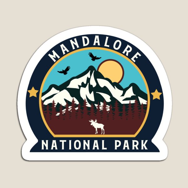 Vista previa del artículo con la obra «Parque Nacional Mandalore-Vintage», diseñado y vendido por Road-tees.