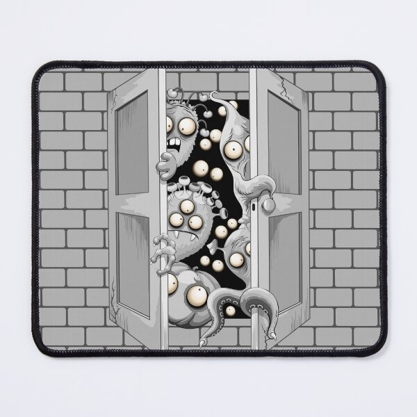 Item preview, Monsters Creepy Cute Halloween Characters Behind the door designed and sold by BluedarkArt.
