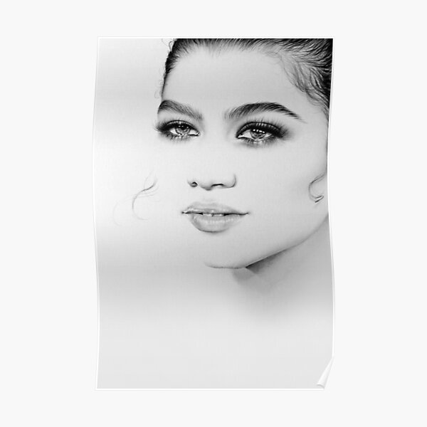 "Zendaya Minimal Portrait" Poster for Sale by IleanaHunterArt Redbubble
