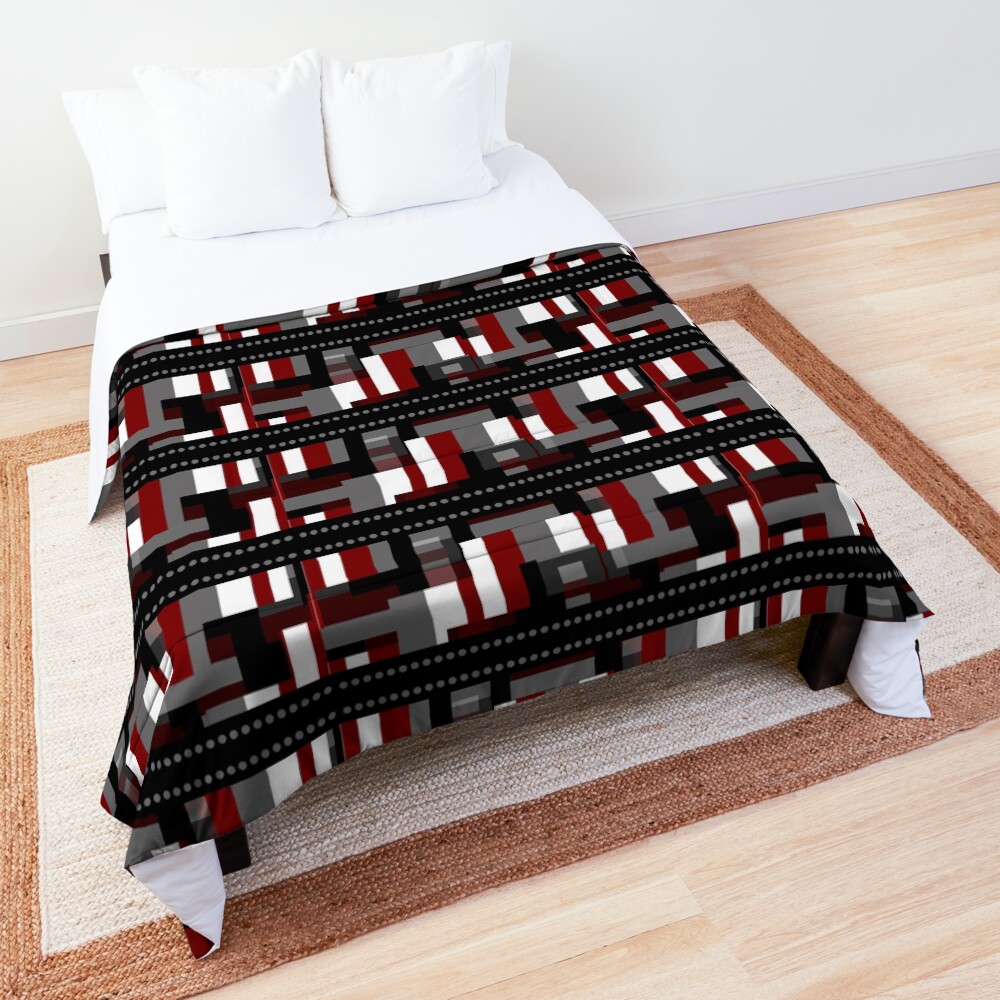Abstract Plaid Punk Comforter