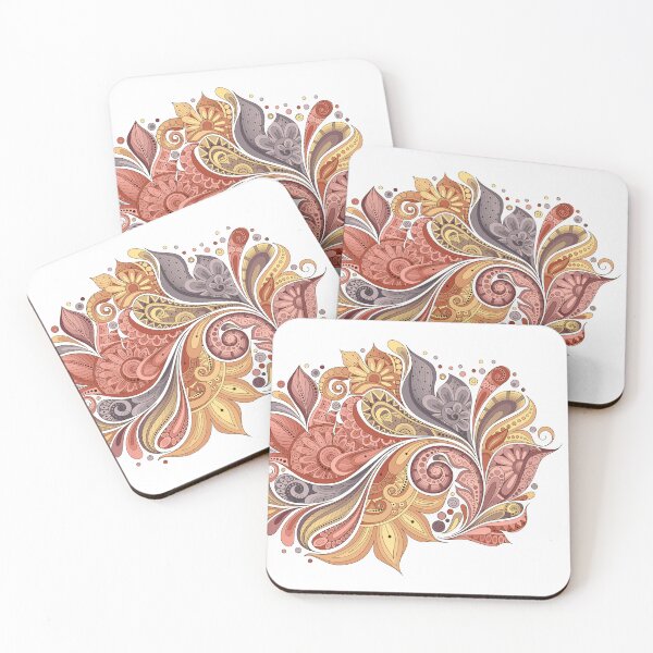 Item preview, Paisley Garden Indian Style Print on White designed and sold by lissantee.