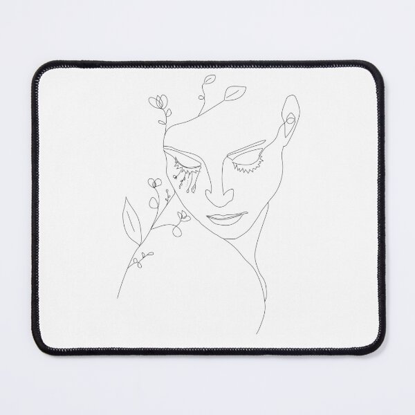 Item preview, Woman face with flower designed and sold by Rosaliartbook.