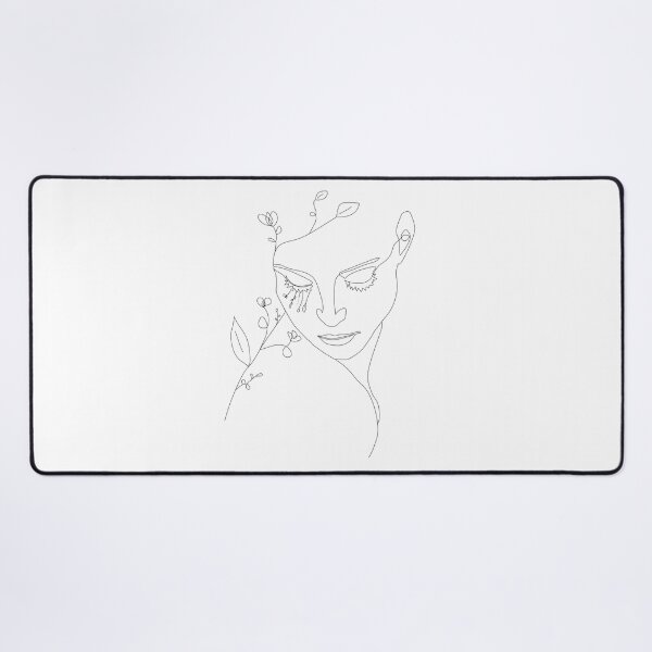Item preview, Woman face with flower designed and sold by Rosaliartbook.