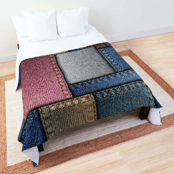 Denim fabric seamless jeans pattern Comforter