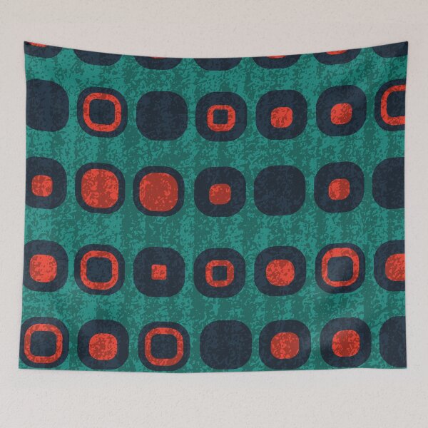 Item preview, Bauhaus Inspired Mod Pattern in Red and Blue designed and sold by LisWilliams.