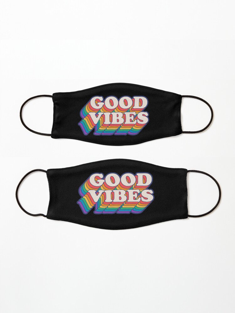 Alternate view of Good Vibes Rainbow Colors Mask