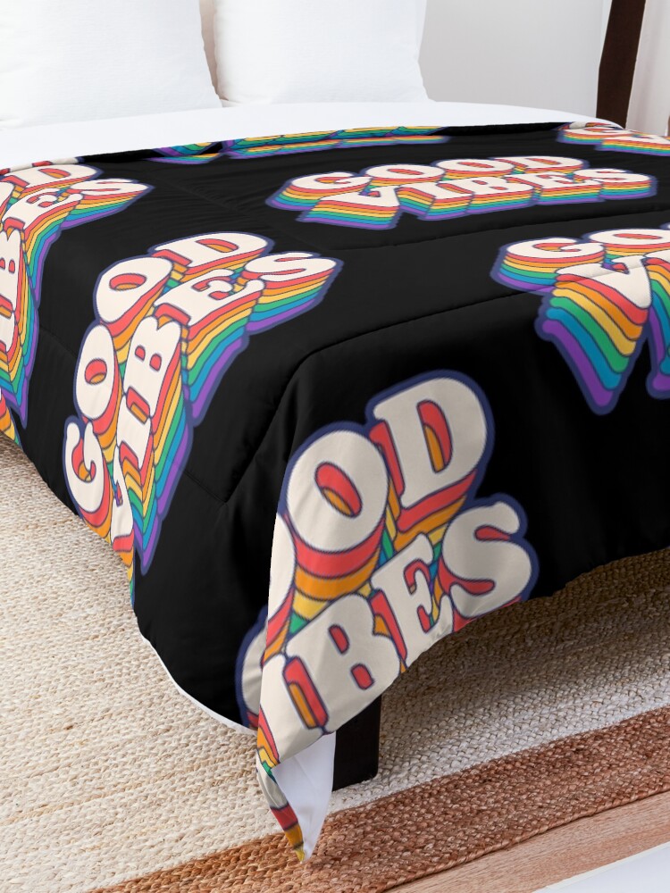 Alternate view of Good Vibes Rainbow Colors Comforter