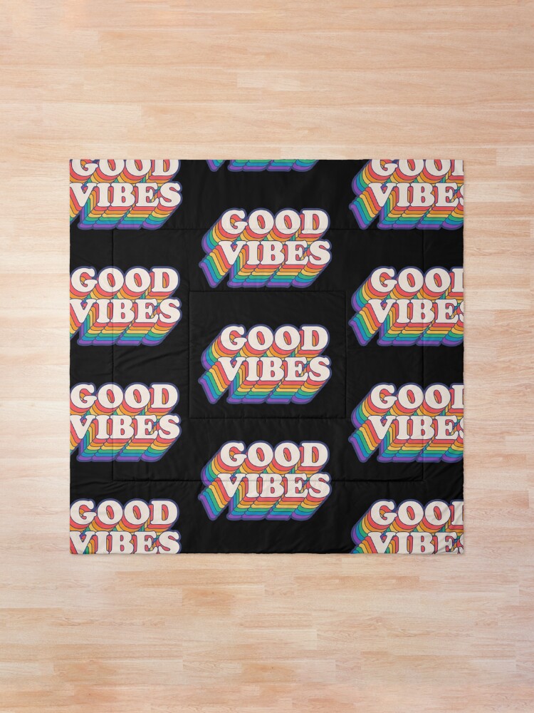 Alternate view of Good Vibes Rainbow Colors Comforter