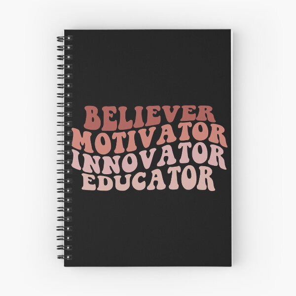 Item preview, Believer Motivator Innovator Educator Retro Teacher designed and sold by ImkeAhrens.