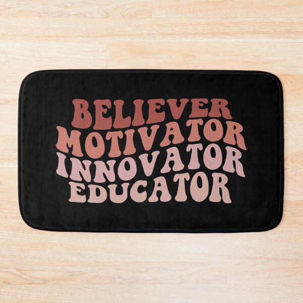 Item preview, Believer Motivator Innovator Educator Retro Teacher designed and sold by ImkeAhrens.