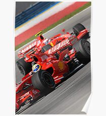 Scuderia Ferrari Marlboro Felipe Massa Brazil F1 Sepang Malaysia Poster
