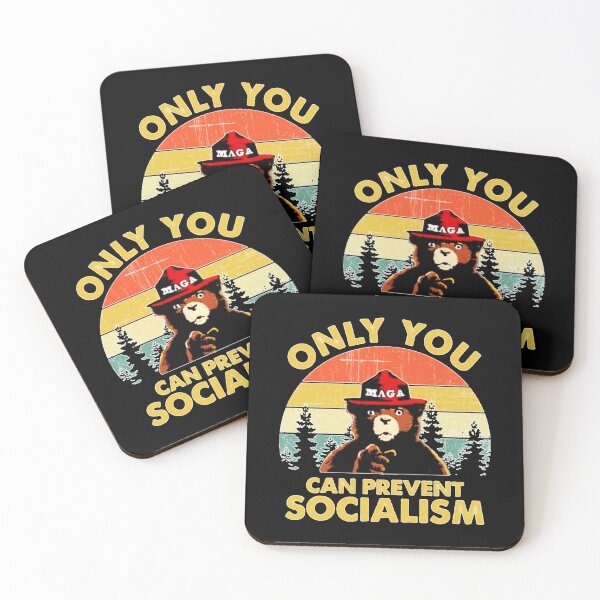 Item preview, Only You Can Prevent Socialism Bear Wearing Hat MAGA Smokey designed and sold by FortinAnjali.