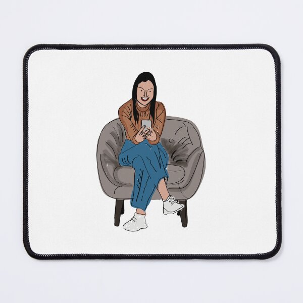 Item preview, Happy woman using cellphone, chatting on the internet designed and sold by KARTICK DUTTA.