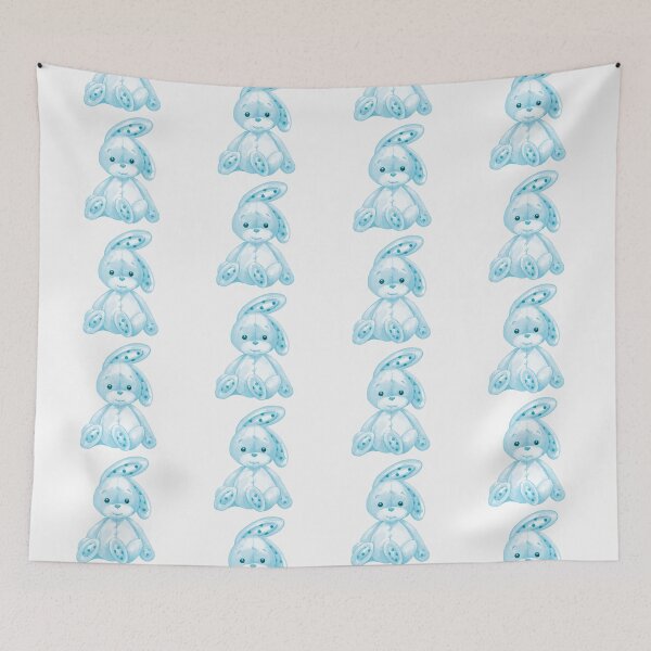 Item preview, Nursery Rabbit in Baby Blue designed and sold by KVDcreations.