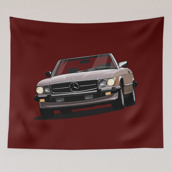 Item preview, Artwork German Convertible  SL - R107 / C107  1971  - youngtimer- classic designed and sold by SketchNinja.