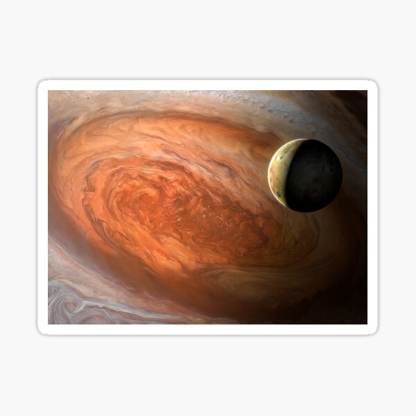 Great Red Spot and Io Sticker
