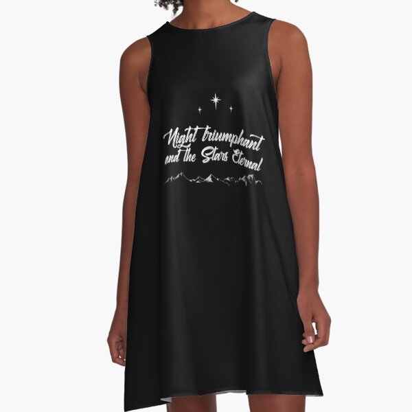Night Triumphant and Stars Eternal Black (ACOWAR) A-Line Dress