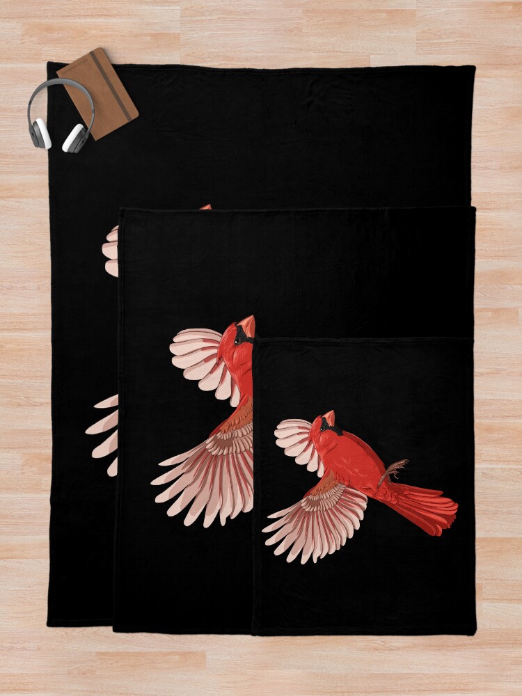 Cardinal bird throw online blanket