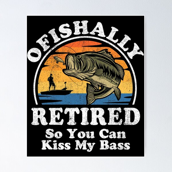 Item preview, Ofishally Retired Funny Bass Fishing Retirement Gift For Men designed and sold by essentialoutlet.