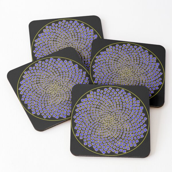 Item preview, Blue&Yellow Big Framed CircleVisions designed and sold by createVisions.