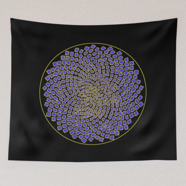 Item preview, Blue&Yellow Big Framed CircleVisions designed and sold by createVisions.