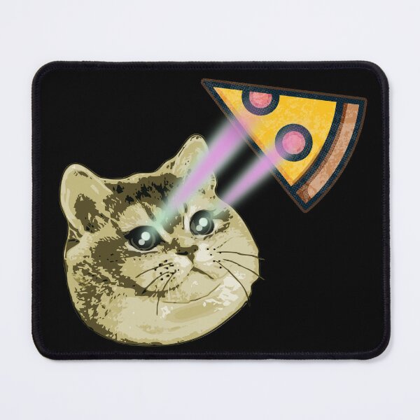 Item preview, Pizza Cat with Laser Eyes Cat Eating a Pizza designed and sold by electrovista.