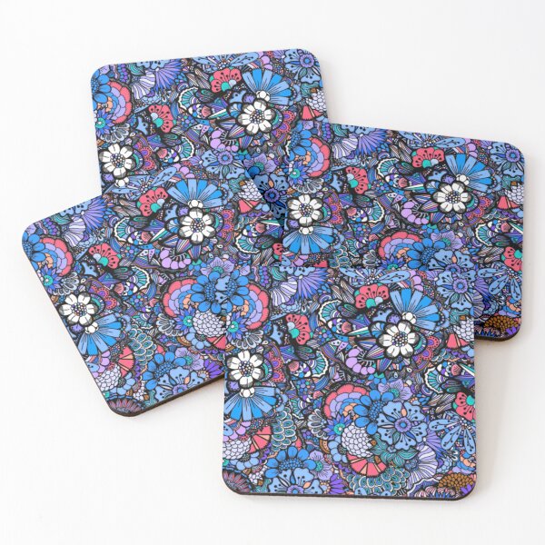 Item preview, Flowers Blue Seamless Pattern designed and sold by CreativeMagi.