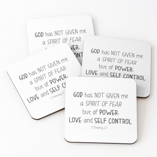 Item preview, not spirit of fear but of power love and self control 2 Timothy 1:7 designed and sold by AmeliasArtistry.