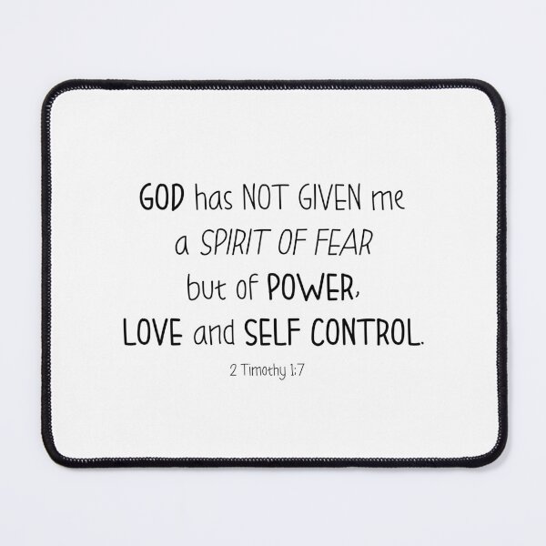 Item preview, not spirit of fear but of power love and self control 2 Timothy 1:7 designed and sold by AmeliasArtistry.