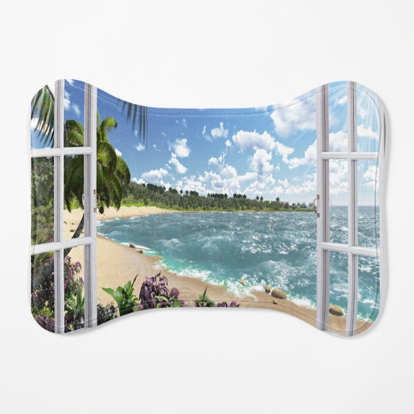 #Summer, #tropical, #beach, #water, sand, sea, island, travel, idyllic, sky, nature Dog Mat