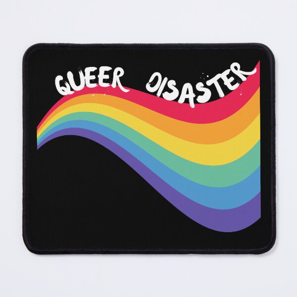 Item preview, Queer Disaster Curved Rainbow For Pride Month In Black designed and sold by LuckyKermit.