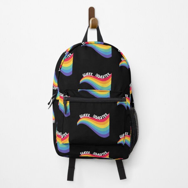 Item preview, Queer Disaster Curved Rainbow For Pride Month In Black designed and sold by LuckyKermit.