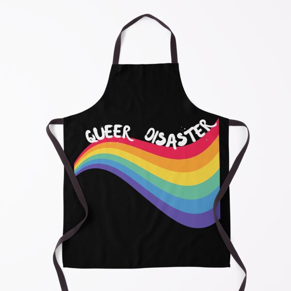 Item preview, Queer Disaster Curved Rainbow For Pride Month In Black designed and sold by LuckyKermit.