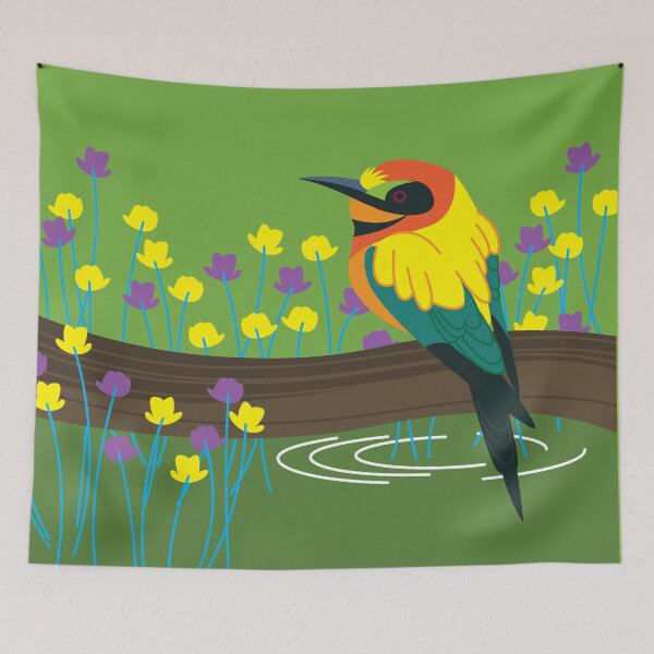 Item preview, Colorful Bird - Birdillustration designed and sold by Andantino.