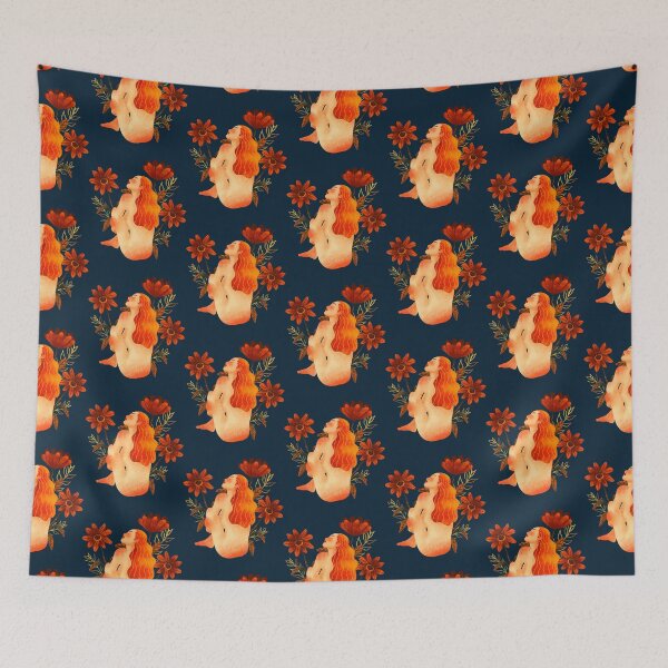 Item preview, floral relaxed girl          designed and sold by Dunnalex.