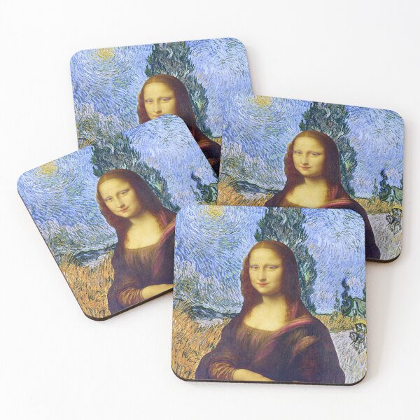Item preview, Mona Lisa revisted - leonardo da Vinci - Van Gogh background designed and sold by MagaliC.