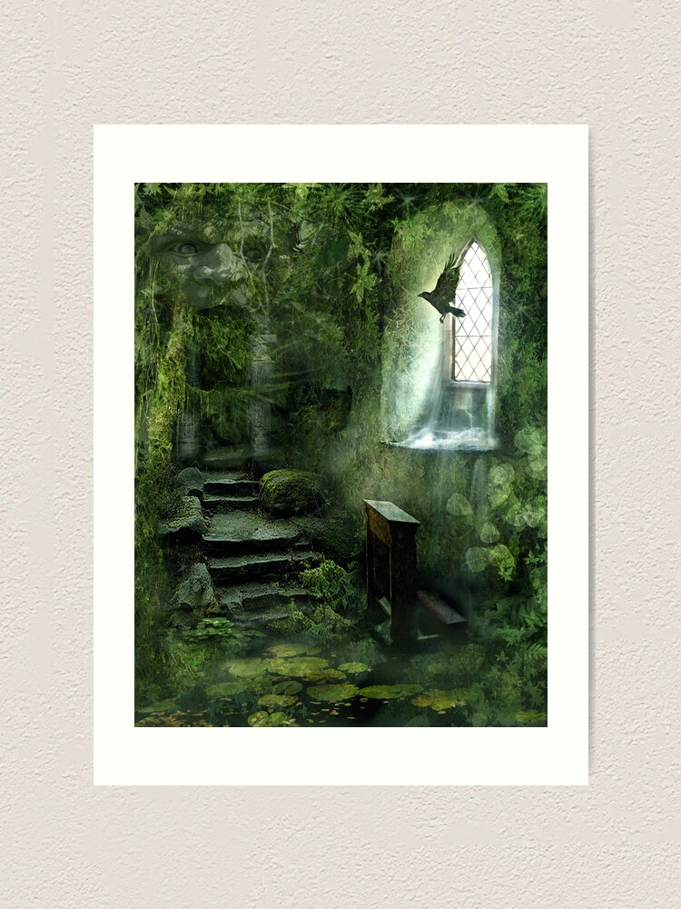 Alternate view of The Chapel in the Woods Art Print
