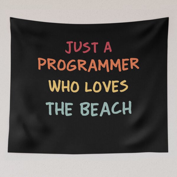 Item preview, Funny Programmer Gift | Funny Software Developer Gift | Funny Coder Gift | Just A Programmer Who Loves The Beach designed and sold by campingforge.