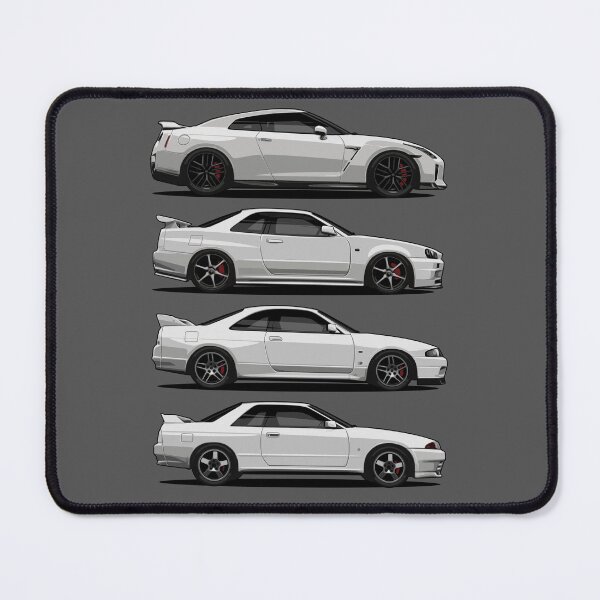 Item preview, Illustration NISSAN Skyline collection GT-R R 32 33 34 35 Artwork (white) designed and sold by SketchNinja.