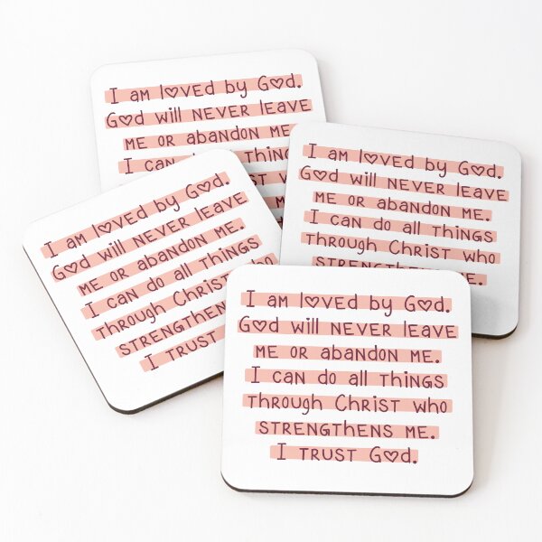 Item preview, positive christian affirmations bible verse quotes brown designed and sold by AmeliasArtistry.