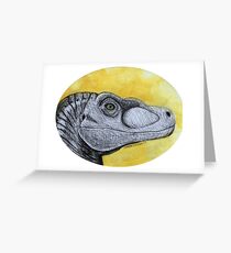 Velociraptor Study Greeting Card