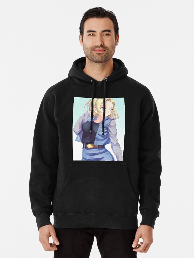 Hoodie for Sale mit Android 18 Dragonball Zeichnung von antioneart Redbubble