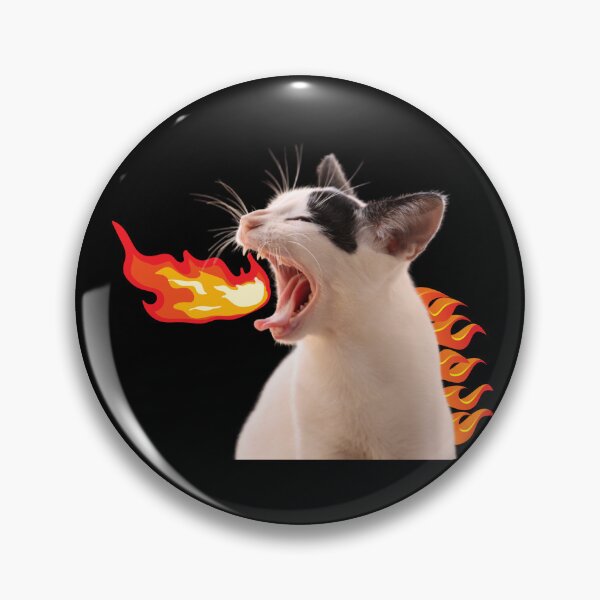 Item preview, Catzilla, Cat Spitting Fire designed and sold by Moremonclub.